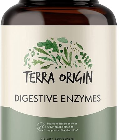 TERRA ORIGIN DIGESTIVE ENZYMES WITH PROBIOTICS capsules were designed to provide your body with a balanced enzyme blend to help break down food and protect your digestive tract. The probiotics help to support a healthy balance of bacteria in your gut, while the enzymes help to digest food. EACH CAPSULE CONTAINS: Protease – to digest protein Lipase – to digest fat Amylase – to digest starch Cellulase – to digest fiber Xylanase – to digest fiber Beta Glucanase – to digest fiber Invertase – to digest sugar Lactase – to digest lactose Phytase – to digest phytic acid The capsules are easy to swallow and help to ease digestion.