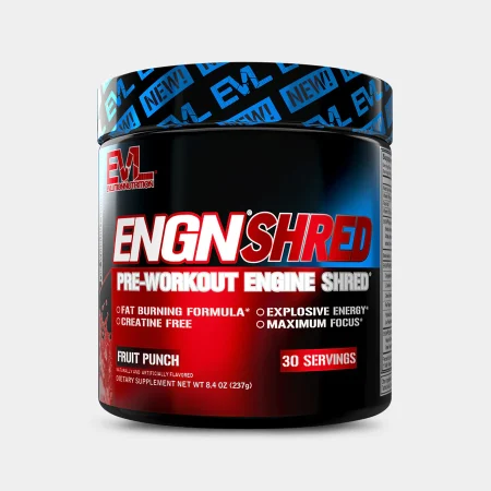 Evlution Nutrition ENGN Shred Pre Workout Combines The Energy and Focus of ENGN With The Thermogenic, Fat Burning Ingredients For An Intense Weight Loss Pre-Workout.