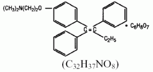 Tamoxifen Citrate 20mg per ml x 30ml Structure