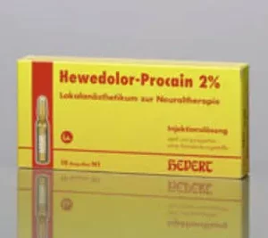 The neural therapeutic application should follow the guidelines of the segment and neural therapy. Depending on the indication, unless otherwise prescribed, 0.5-2 ml procaine 2%” on wheal intracutaneously or subcutaneously, and periarticular, to nerves and tendons, and perinerval. The i.v. Injection is not recommended. The maximum daily dose for adults is 5 Amps »Hewedolor-procaine 2%” (= 10 ml solution for injection).